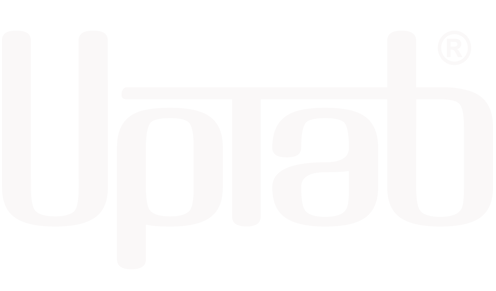 UPTab Logo White on Black background